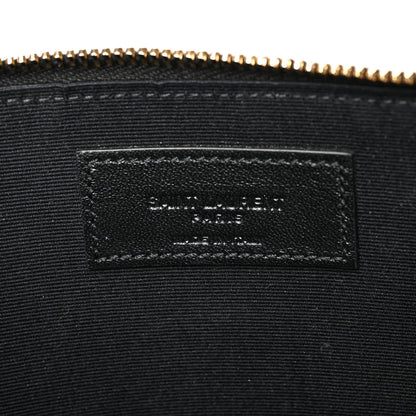 Saint Laurent Calfskin Leopard Printed Medium Zip Clutch 6 of 9