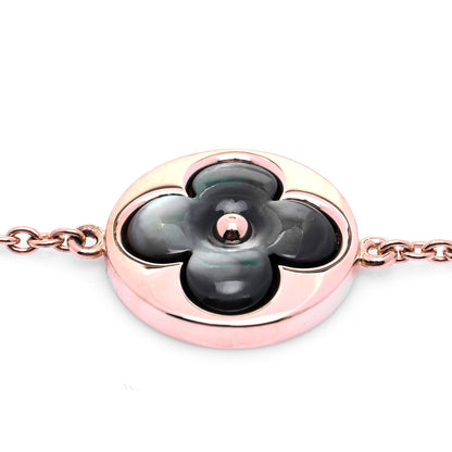 Louis Vuitton 18K Pink Gold Grey Mother of Pearl Color Blossom Sun Bracelet 6 of 8