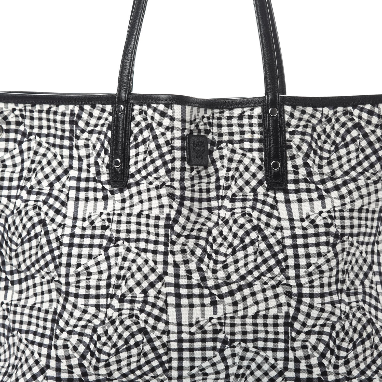 MCM Visetos Medium Project Reversible Shopper Tote Black 13 of 16
