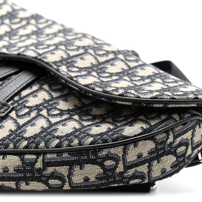 Christian Dior Oblique Mens Saddle Bag Blue 10 of 10