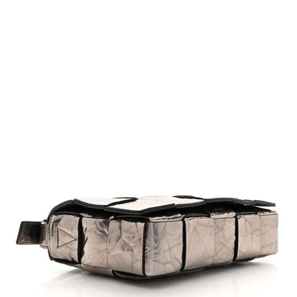 Bottega Veneta Metallic Crushed Calfskin Maxi Intrecciato Cassette Crossbody Bag Anchor 4 of 11