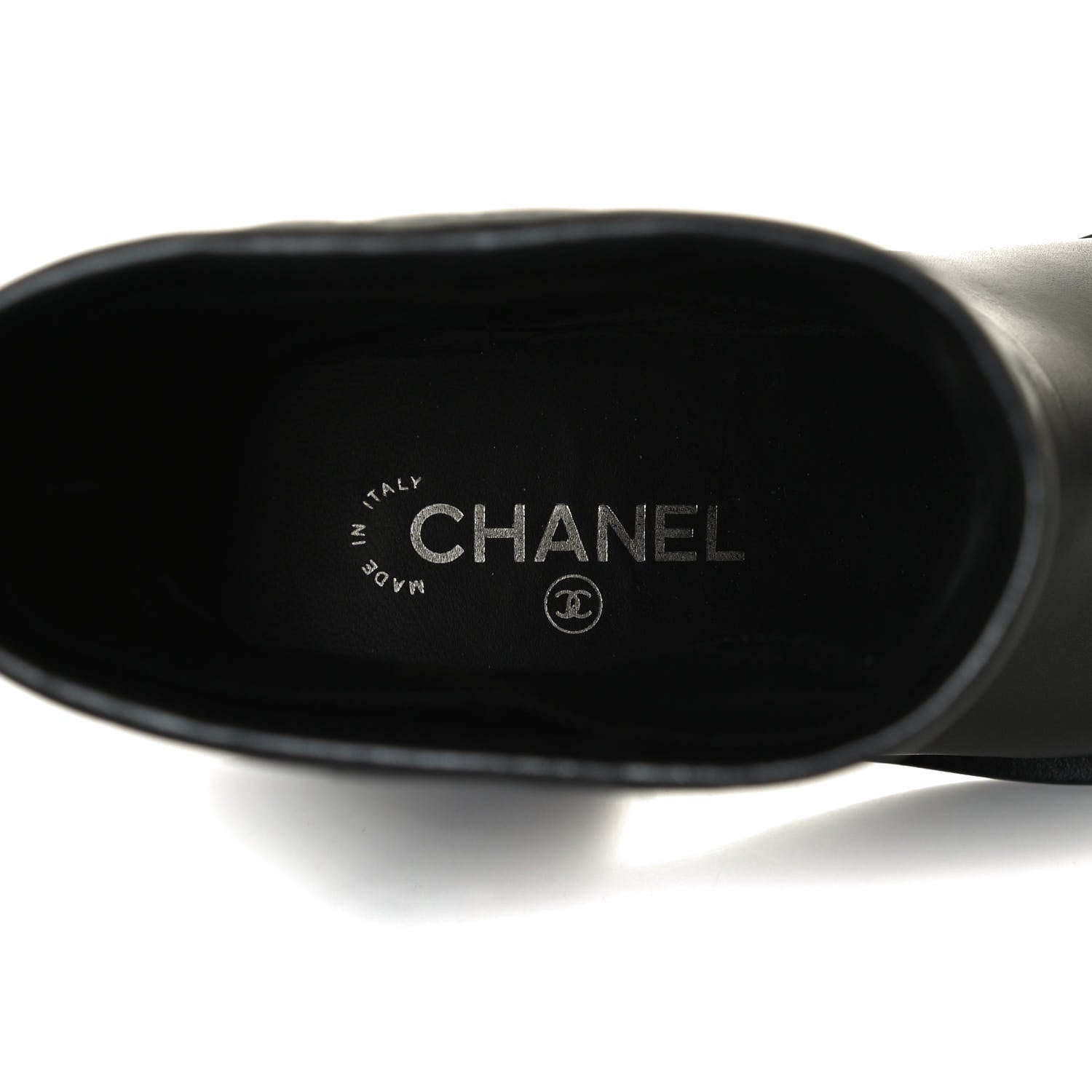Chanel Calfskin Camellia Short Boots 38 Black 9 of 13