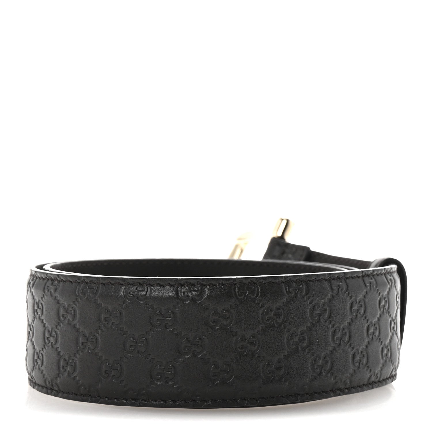 Gucci Soft Microguccissima Margaux Calfskin Belt 80 32 Testa di Moro 2 of 5
