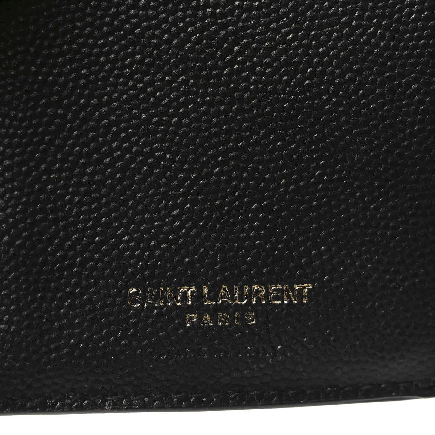 Grain De Poudre Matelasse Chevron Monogram Compact Tri Fold Wallet Black