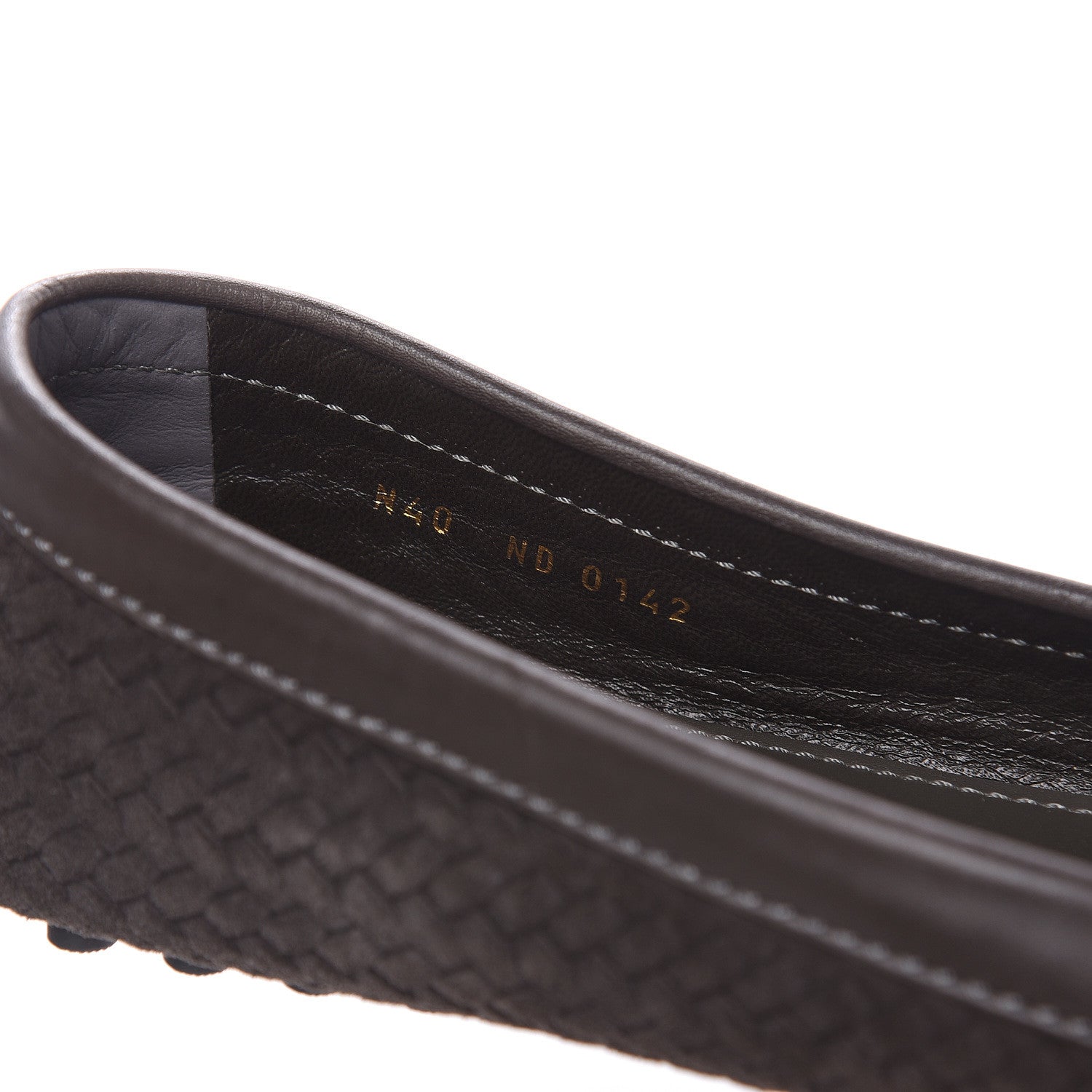 Louis Vuitton Woven Suede Oxford Loafers 40 Brown 8 of 9