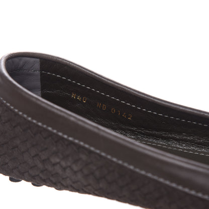 Louis Vuitton Woven Suede Oxford Loafers 40 Brown 8 of 9