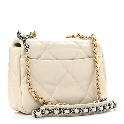 Chanel Lambskin Quilted Medium Chanel 19 Flap Light Beige 3 of 11