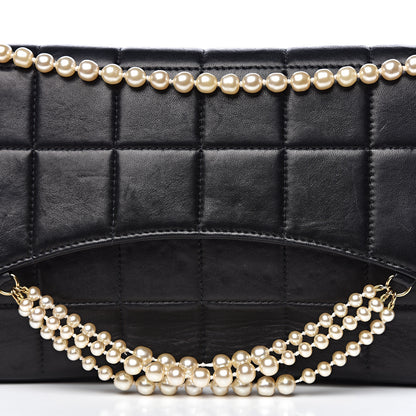 Chanel Lambskin Chocolate Bar Pearl Chain Flap Black 13 of 13