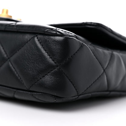 Chanel Lambskin Enamel Quilted Pending CC Square Flap Black 9 of 11
