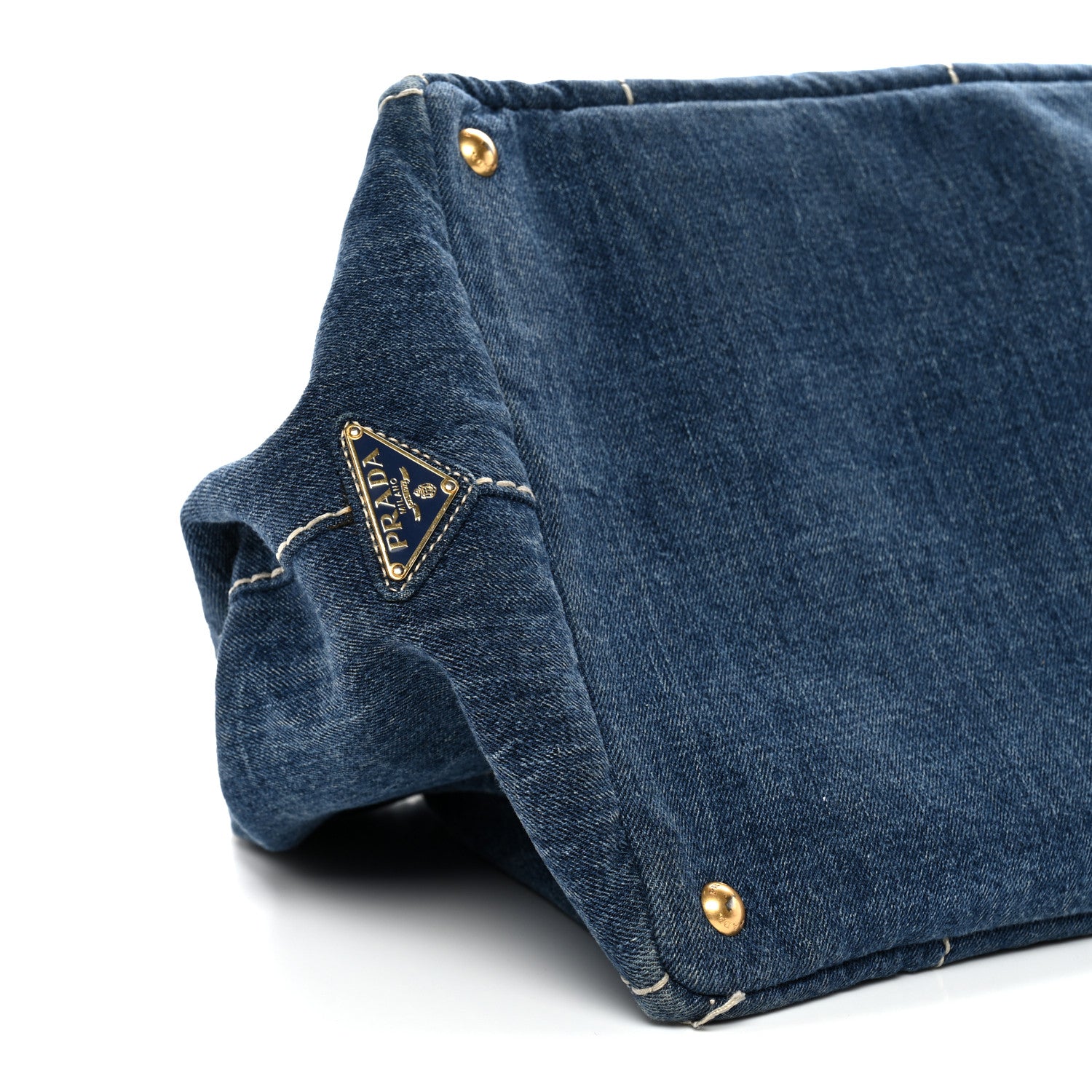 Prada Denim Canapa Logo Tote Avio 8 of 10