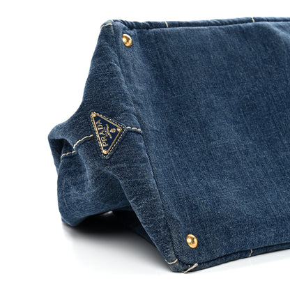 Prada Denim Canapa Logo Tote Avio 8 of 10