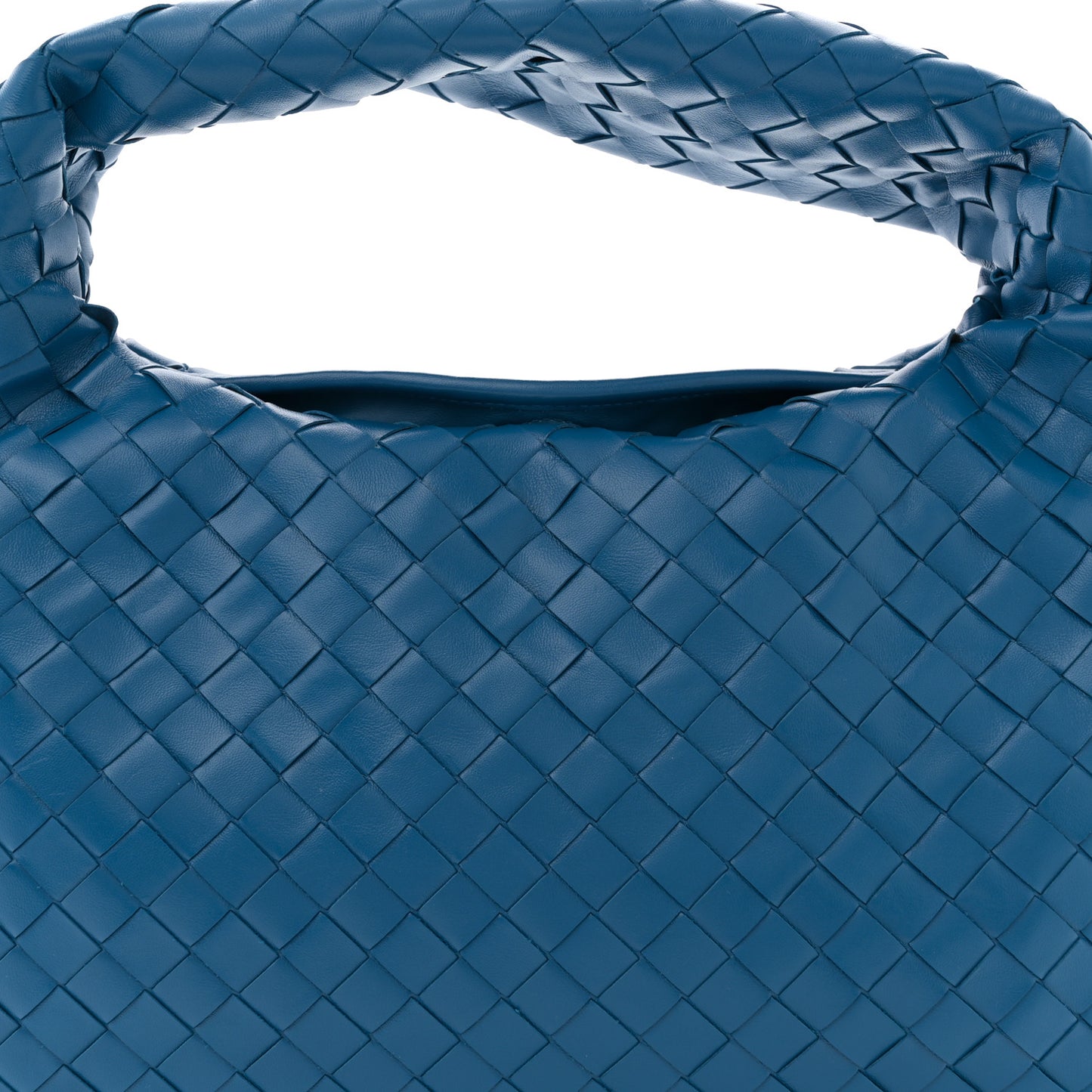 Calfskin Intrecciato Small Hop Deep Pacific