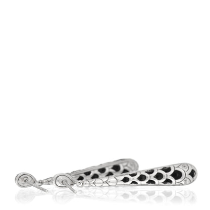 John Hardy Sterling Silver Black Sapphire Naga Lava Drop Earrings 3 of 4