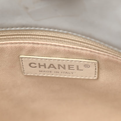 Chanel Vinyl Quilted In The Business North South Tote Light Grey 6 of 13