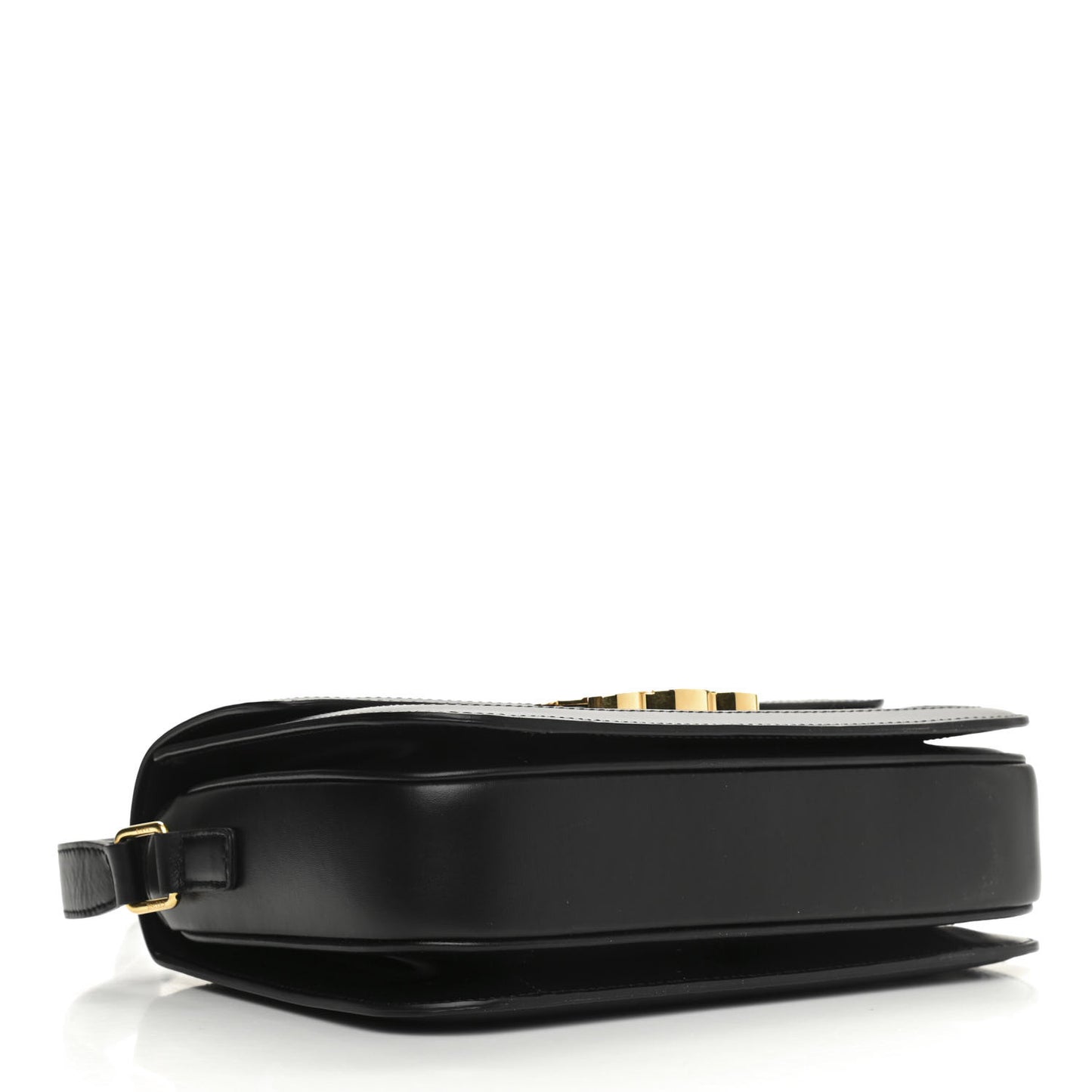 Canvas Calfskin Triomphe Embroidered Medium Triomphe Bag Black