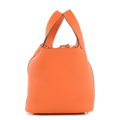 Hermes Taurillon Clemence Picotin Lock TPM Orange 1 of 15