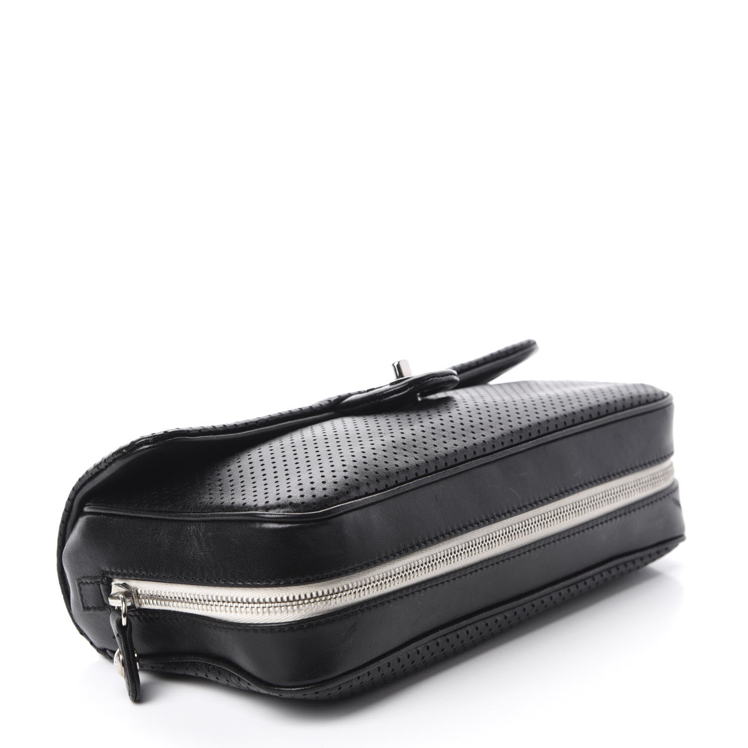 Chanel Lambskin Perforated Medium Baseball Spirit Flap Black 4 of 10