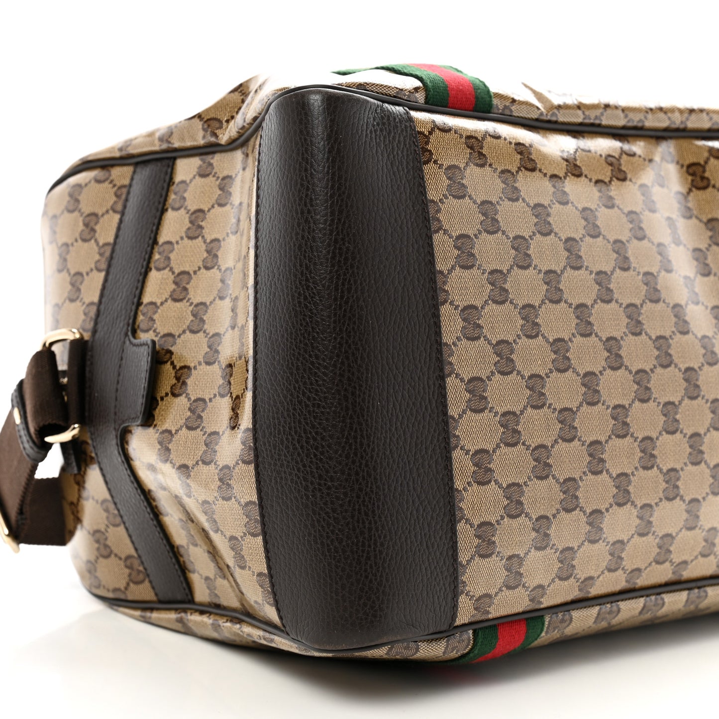 Crystal Monogram Web Large Carry On Duffle Bag Brown