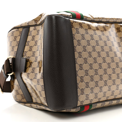Gucci Crystal Monogram Web Large Carry On Duffle Bag Brown 8 of 13