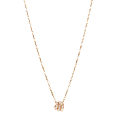 Bulgari 18K Rose Gold Diamond Serpenti Viper Pave Pendant Necklace 1 of 4
