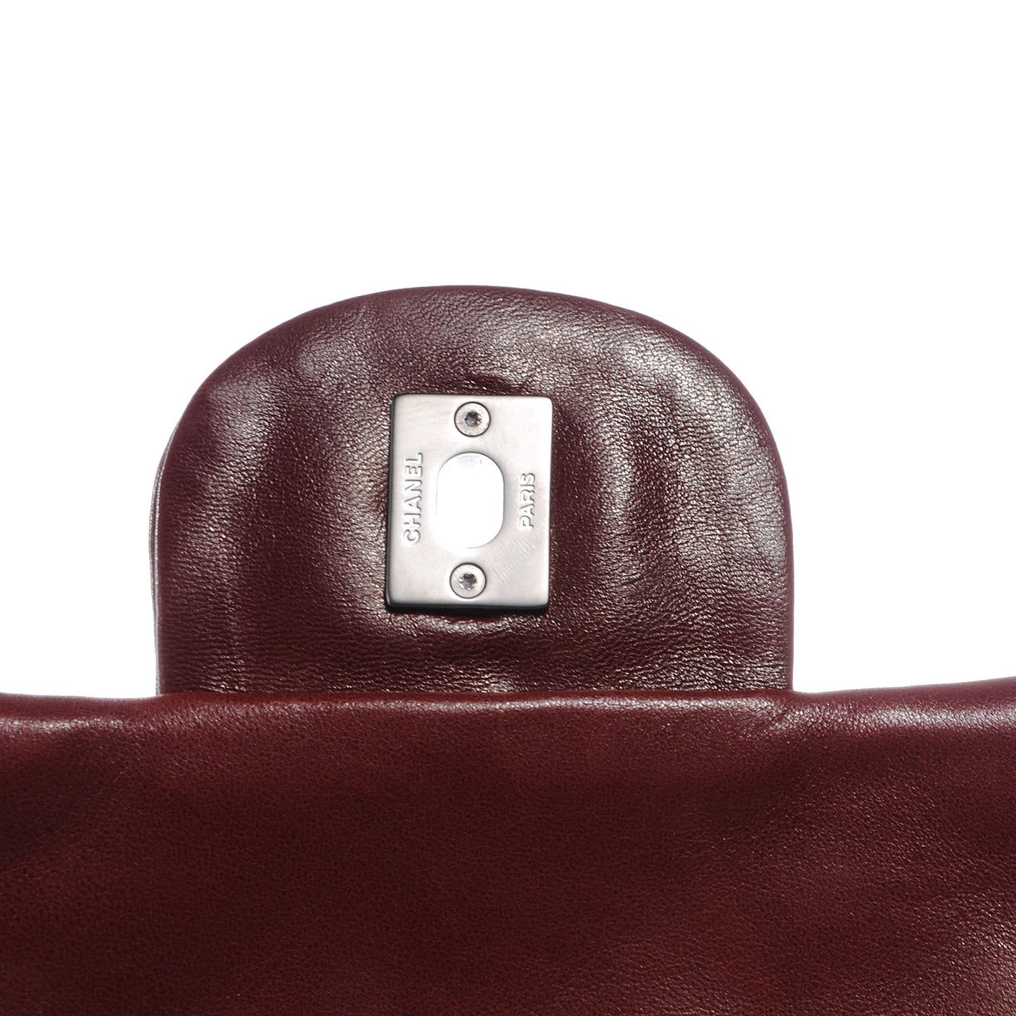 Lambskin Jumbo Single Flap Dark Red