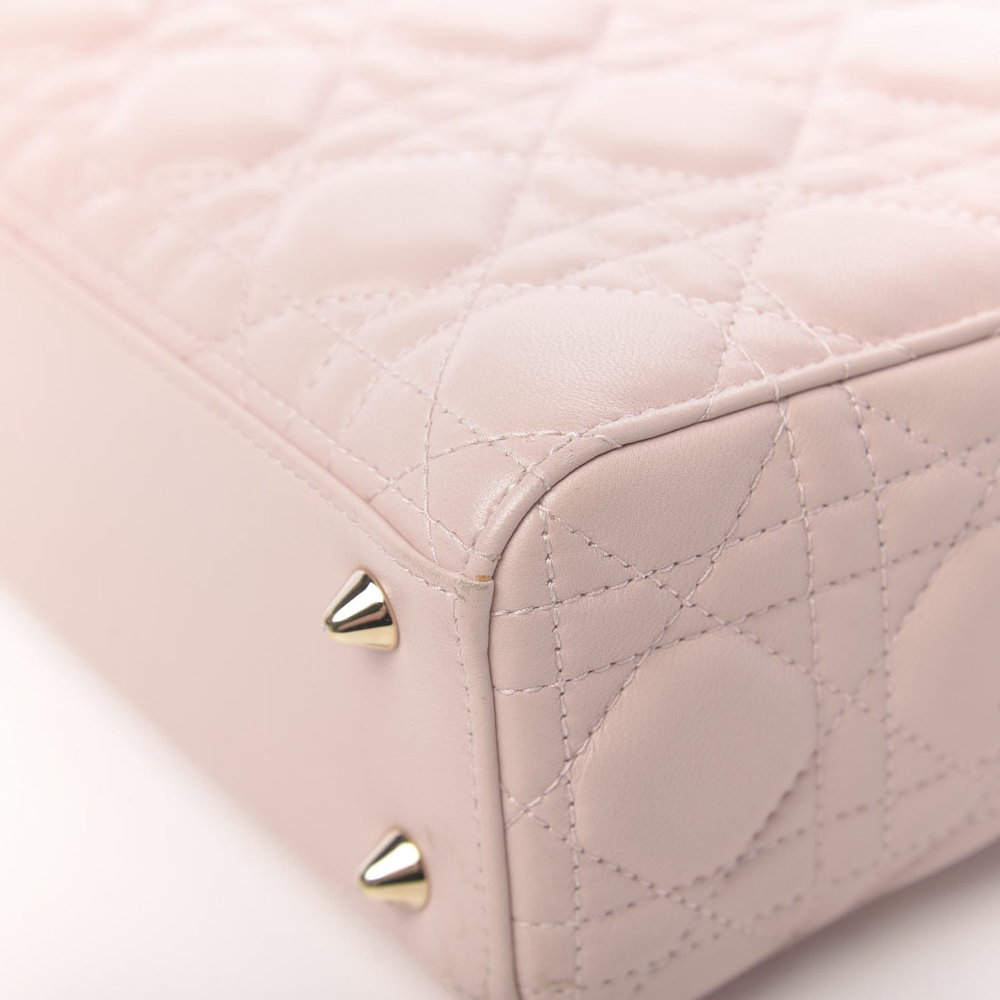 Lambskin Cannage Small Lucky Badges My Lady Dior Pink