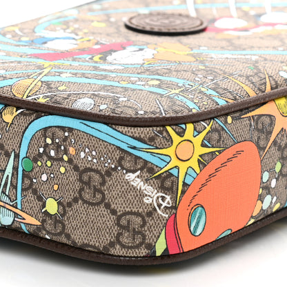 Gucci X DISNEY GG Supreme Monogram Donald Duck Small Interlocking G Belt Bag 90 36 Beige Multicolor New Acero 9 of 10