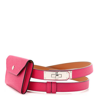 Hermes Epsom Kelly Pocket Belt Rose Mexico 1 of 6