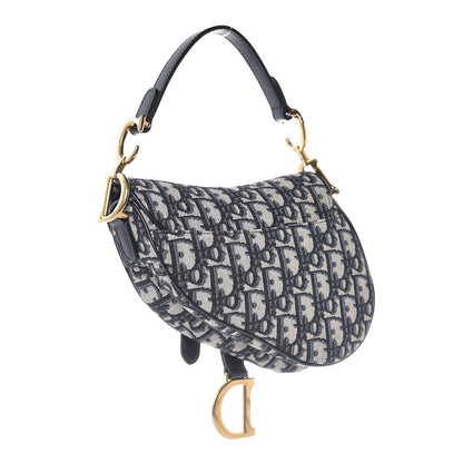 Christian Dior Oblique Mini Saddle Bag Blue 3 of 7
