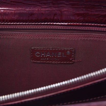 Chanel Patent Quilted Grand Shopping Tote GST Dark Bordeaux 6 of 27