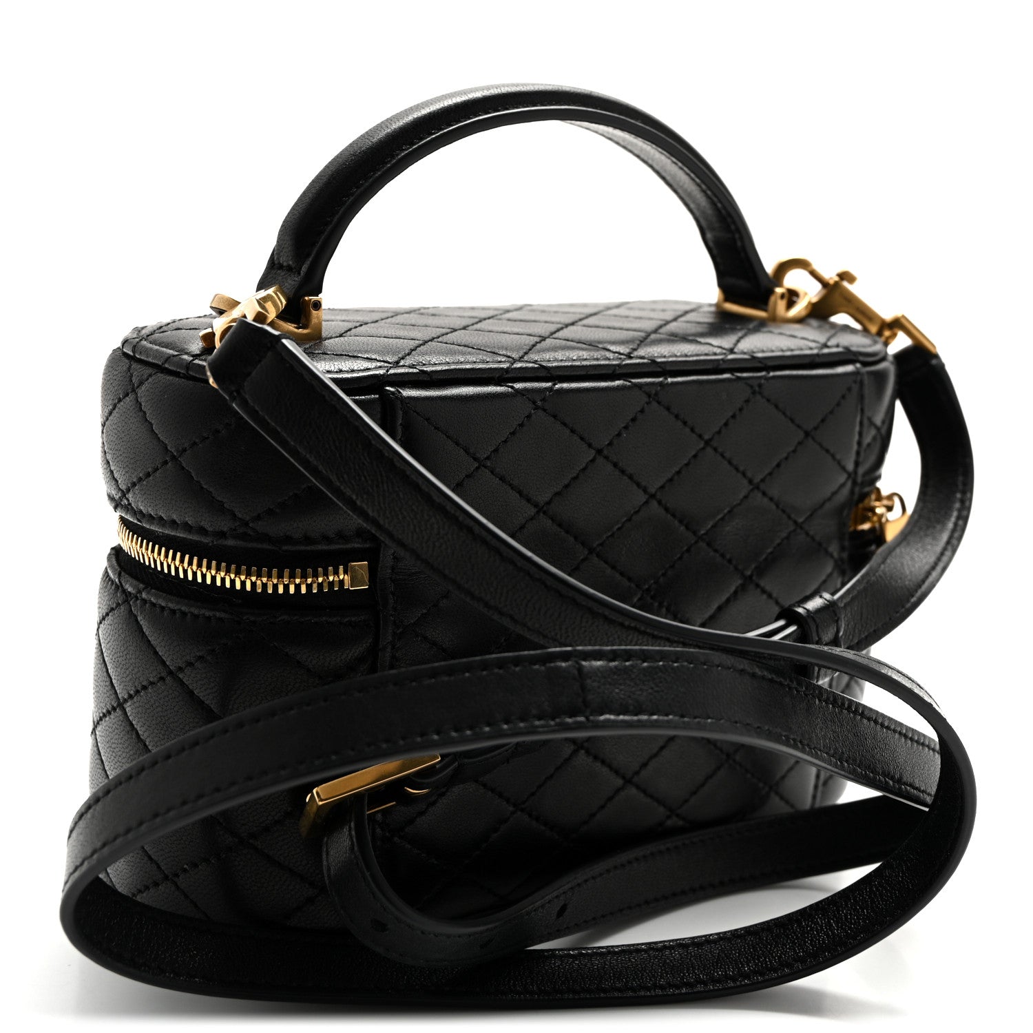 Saint Laurent Lambskin Quilted Mini Gaby Vanity Case Black 3 of 9