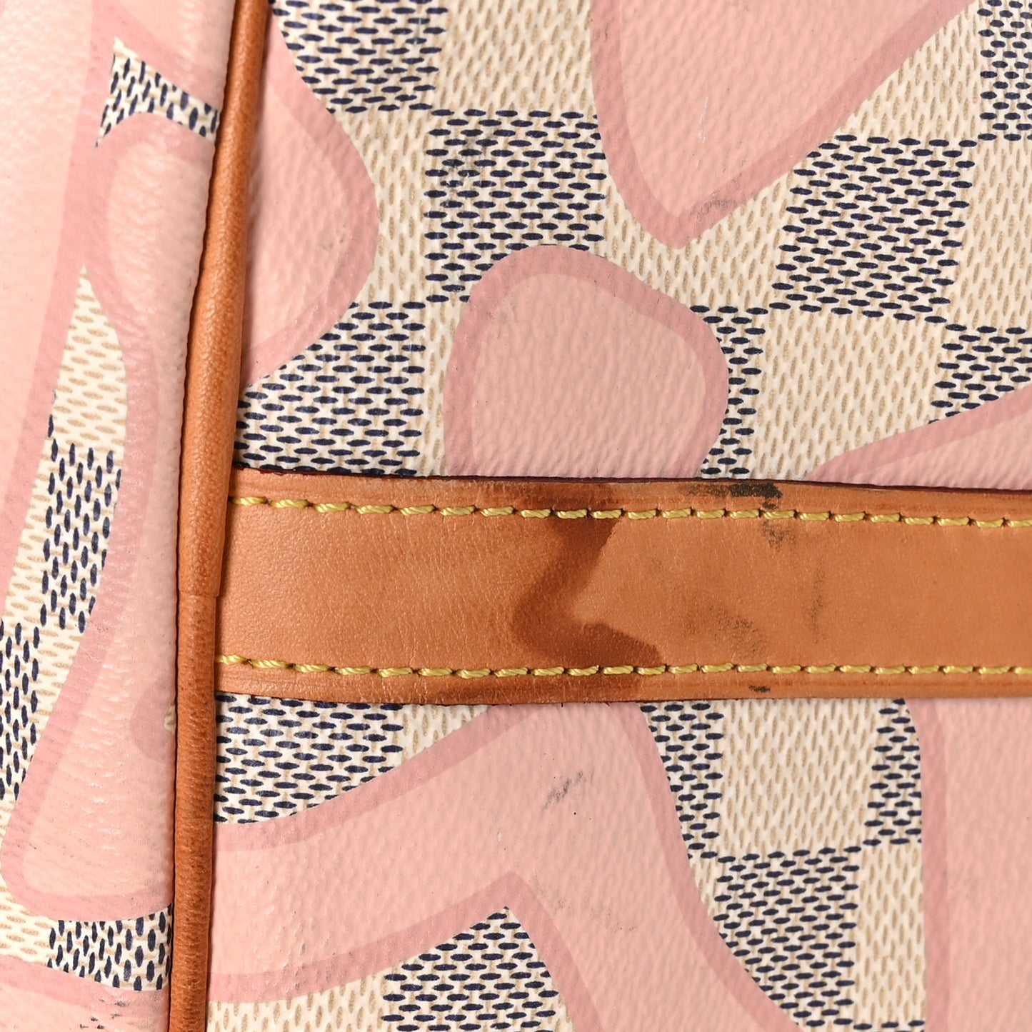 Damier Azur Tahitienne Speedy Bandouliere 30 Rose Ballerine