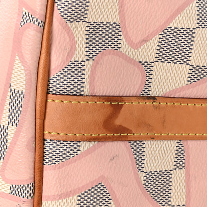 Louis Vuitton Damier Azur Tahitienne Speedy Bandouliere 30 Rose Ballerine 12 of 16