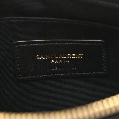 Saint Laurent Calfskin Matelasse Chevron Monogram A5 Wristlet Black 7 of 10