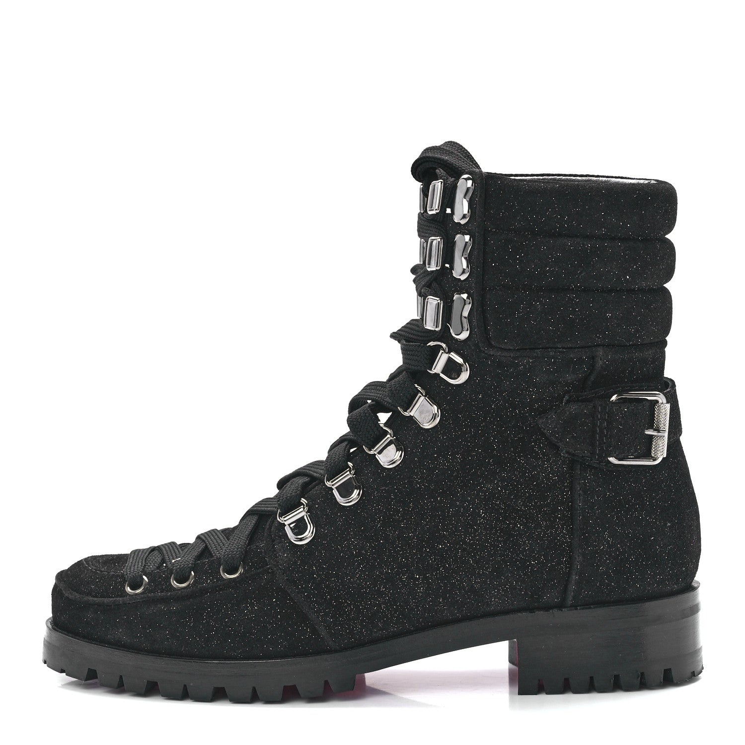 Christian Louboutin Crosta Star Who Runs Flat Boots 36.5 Black 1 of 8