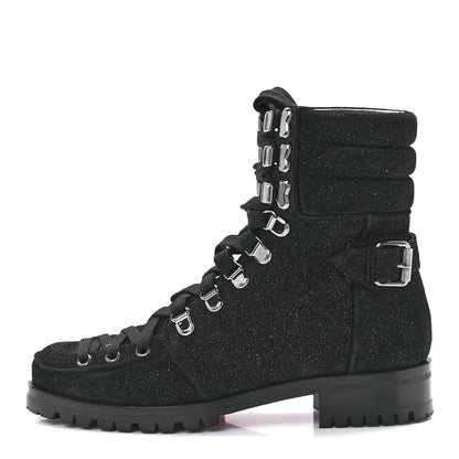 Christian Louboutin Crosta Star Who Runs Flat Boots 36.5 Black 1 of 8