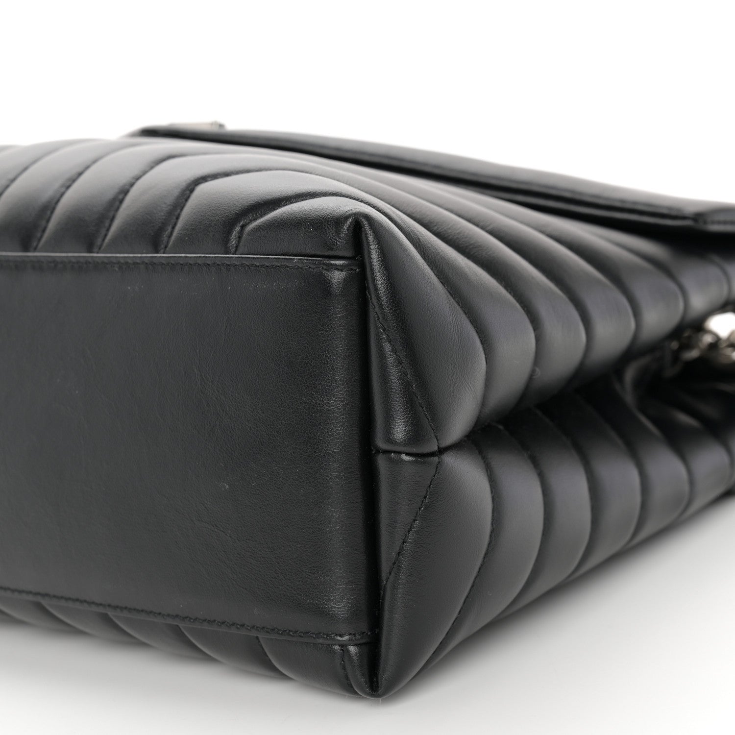 Saint Laurent Calfskin Y Quilted Monogram Medium Loulou Chain Satchel Black 9 of 9