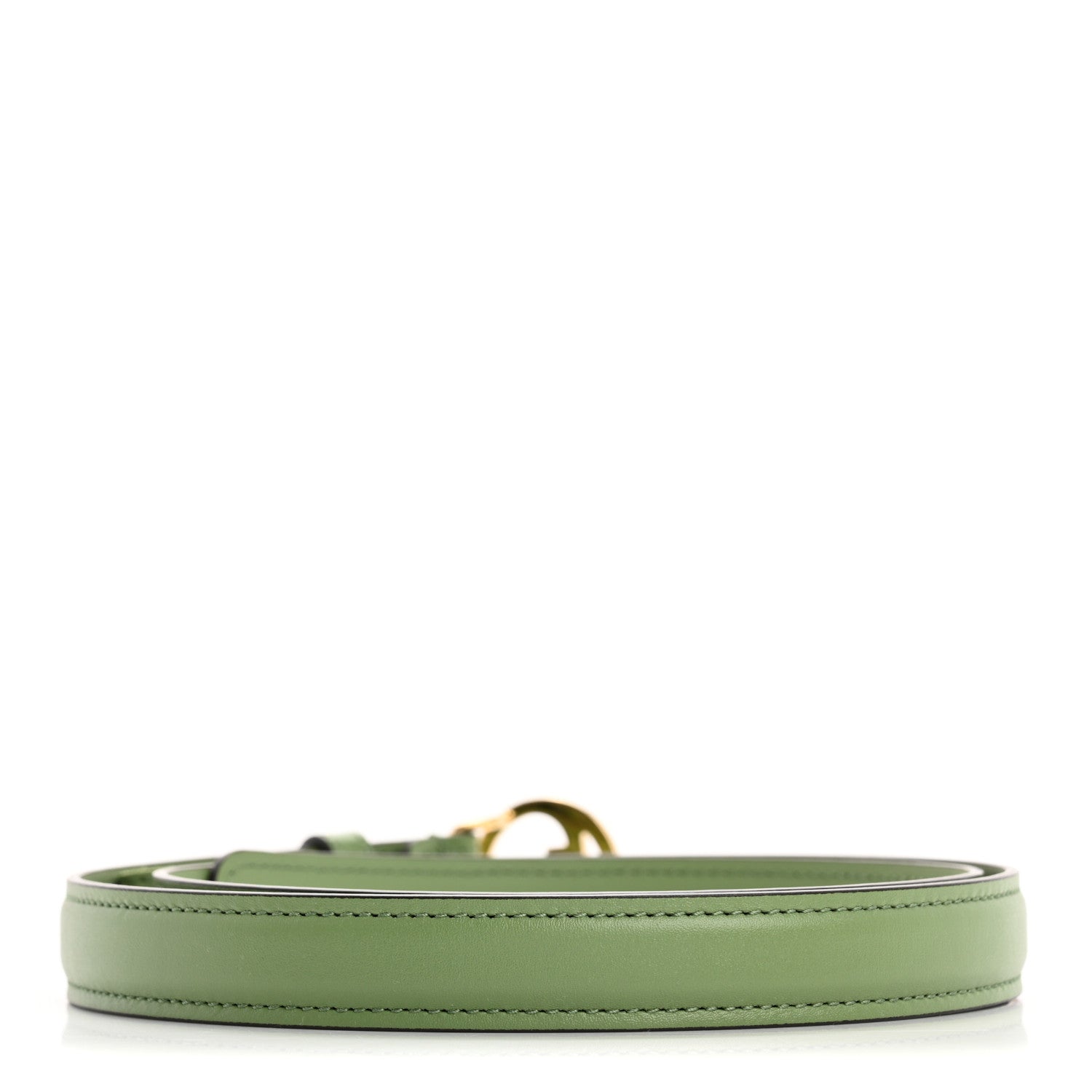 Gucci Ciny Lux Calfskin Blondie 30mm Belt 85 34 Salamander Green 2 of 6