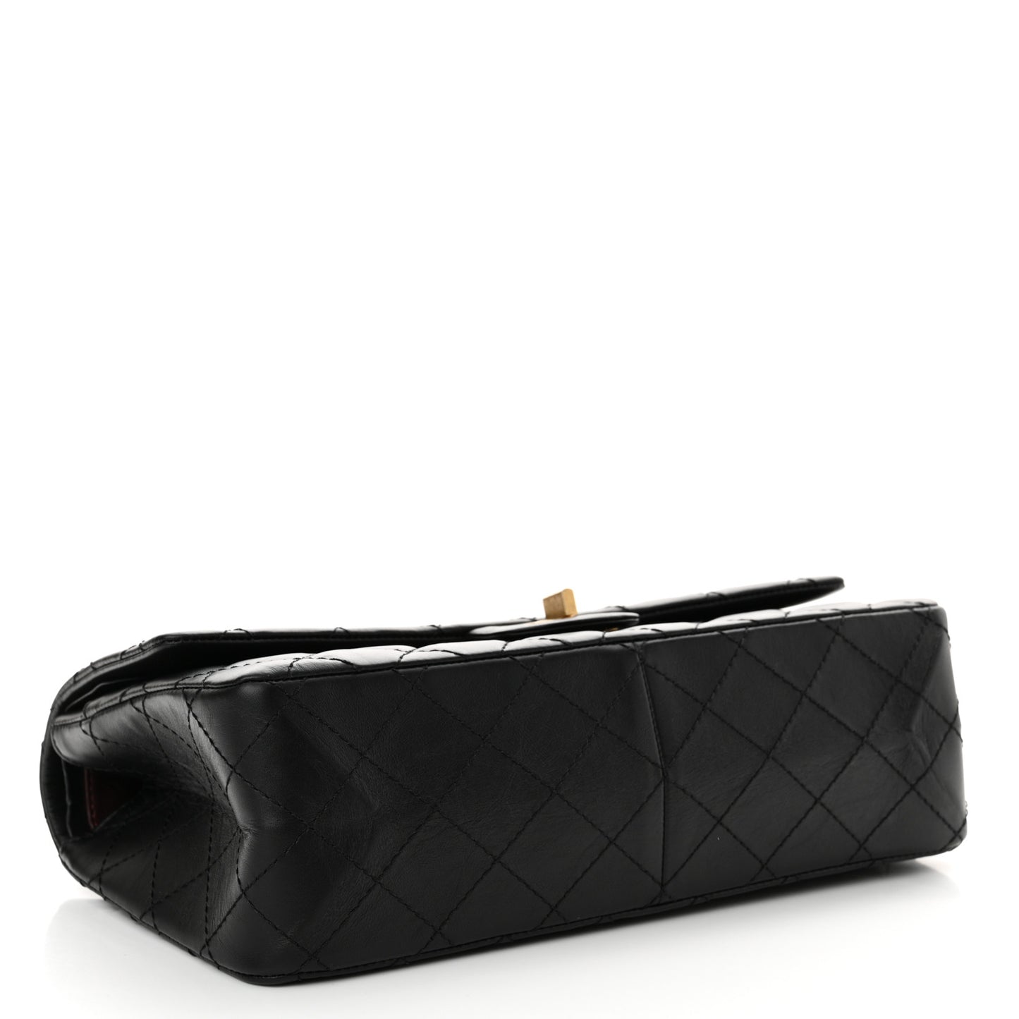 Aged Calfskin Quilted 2.55 Reissue 226 Flap Black