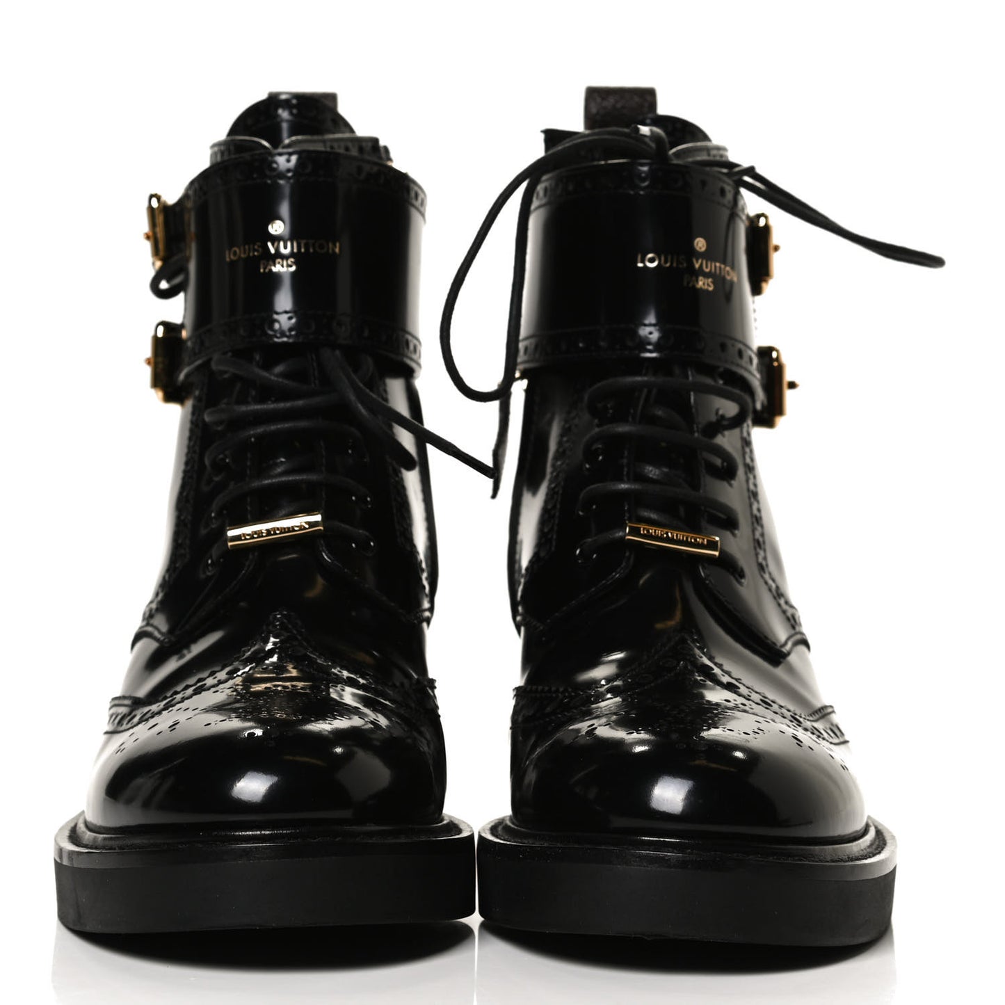 Glazed Calfskin Midtown Ankle Boots 36 Black