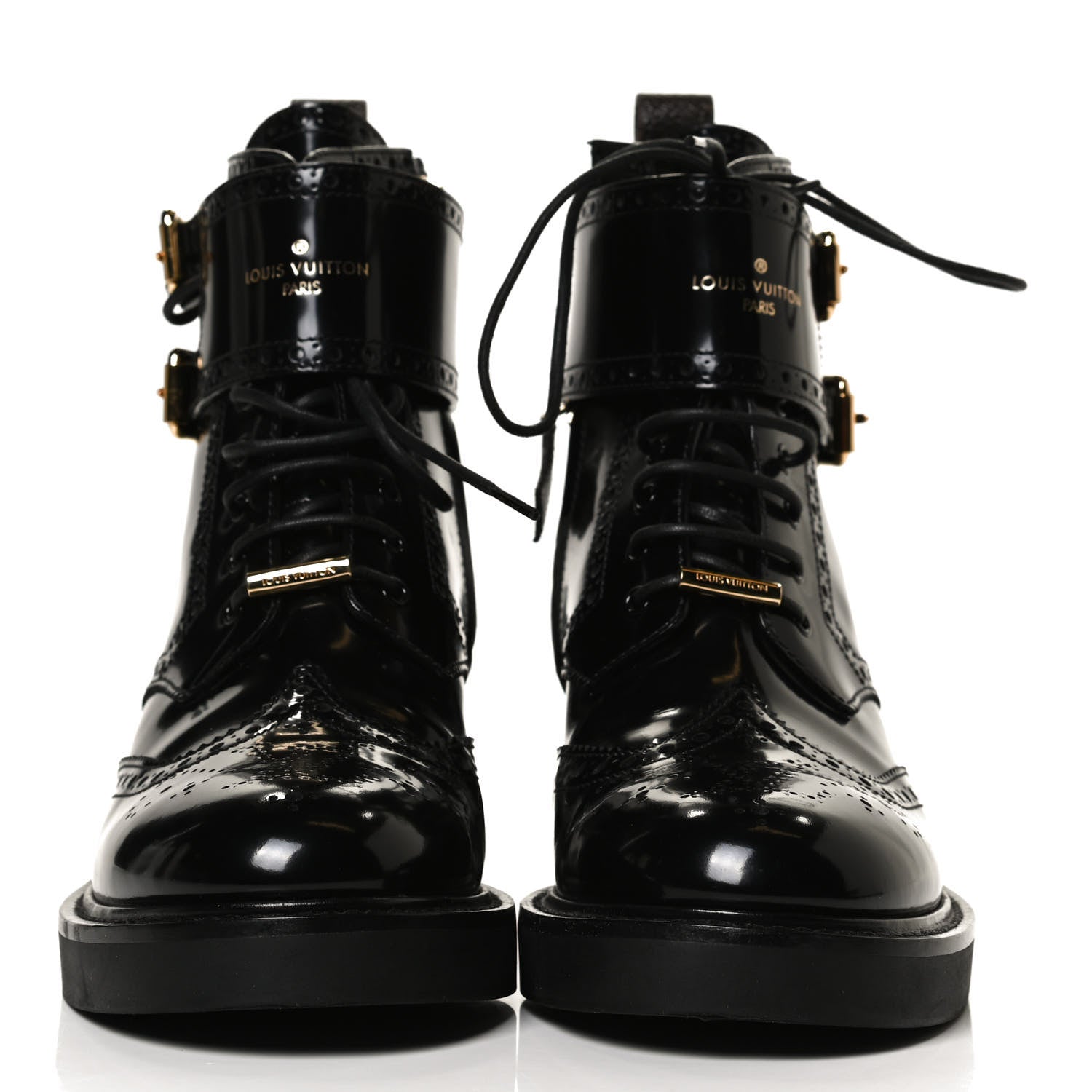 Louis Vuitton Glazed Calfskin Midtown Ankle Boots 36 Black 2 of 9