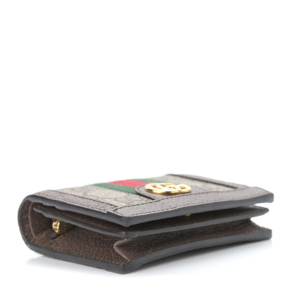 Gucci GG Supreme Monogram Web Ophidia Card Case Beige New Acero 4 of 8