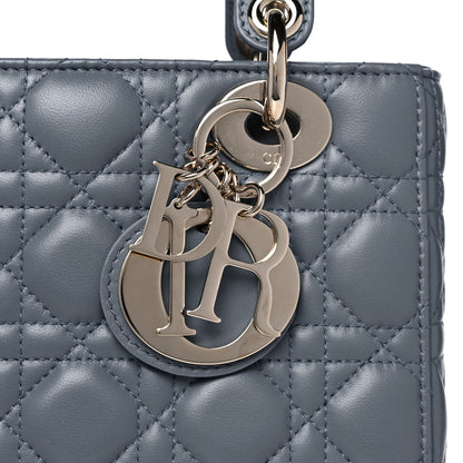 Christian Dior Lambskin Cannage Small My Lady Dior Blue Grey 7 of 16