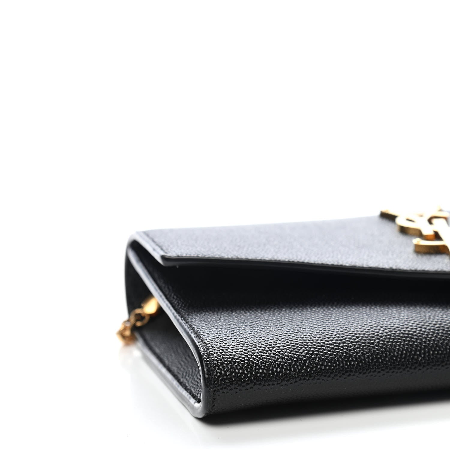 Saint Laurent Grain De Poudre Uptown Chain Wallet Black 6 of 7