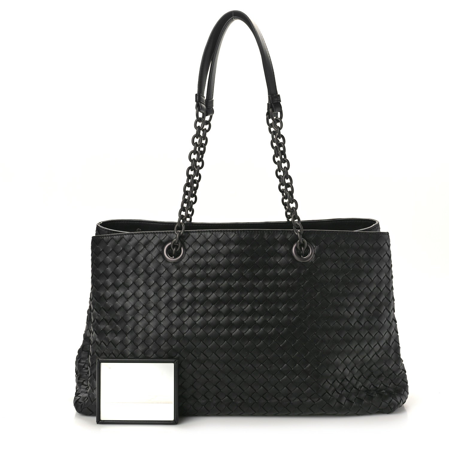 Bottega Veneta Nappa Intrecciato Classic Chain Strap Tote Black 3 of 13