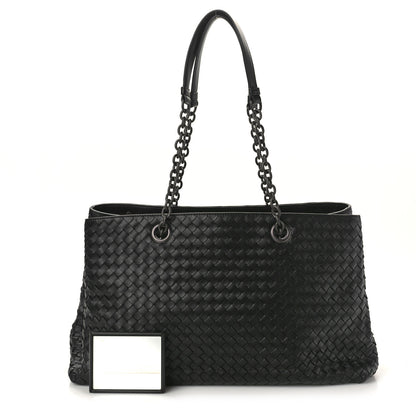 Bottega Veneta Nappa Intrecciato Classic Chain Strap Tote Black 3 of 13