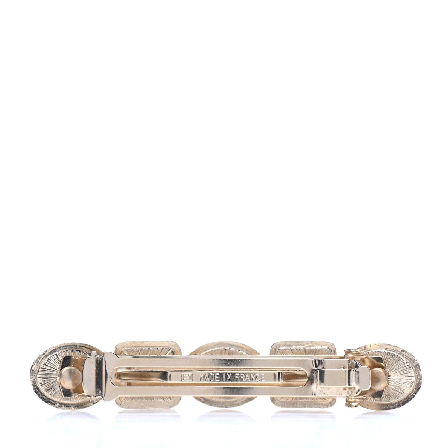 Chanel Enamel CC Hair Clip Barrette Blue Red 3 of 5