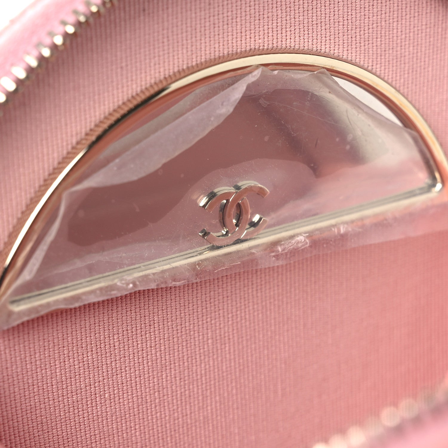 Chanel Caviar Quilted Round Handle With Care Vanity With Chain Pink 11 of 13