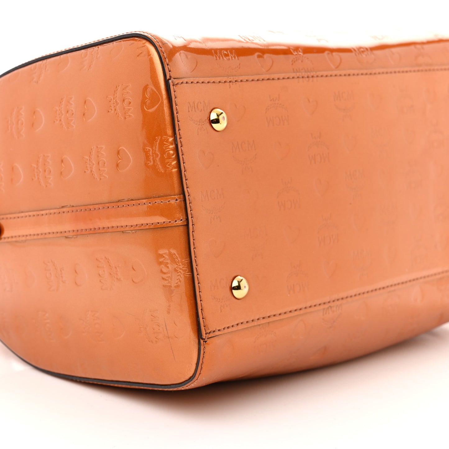 Patent Monogram Boston Bag Bronze