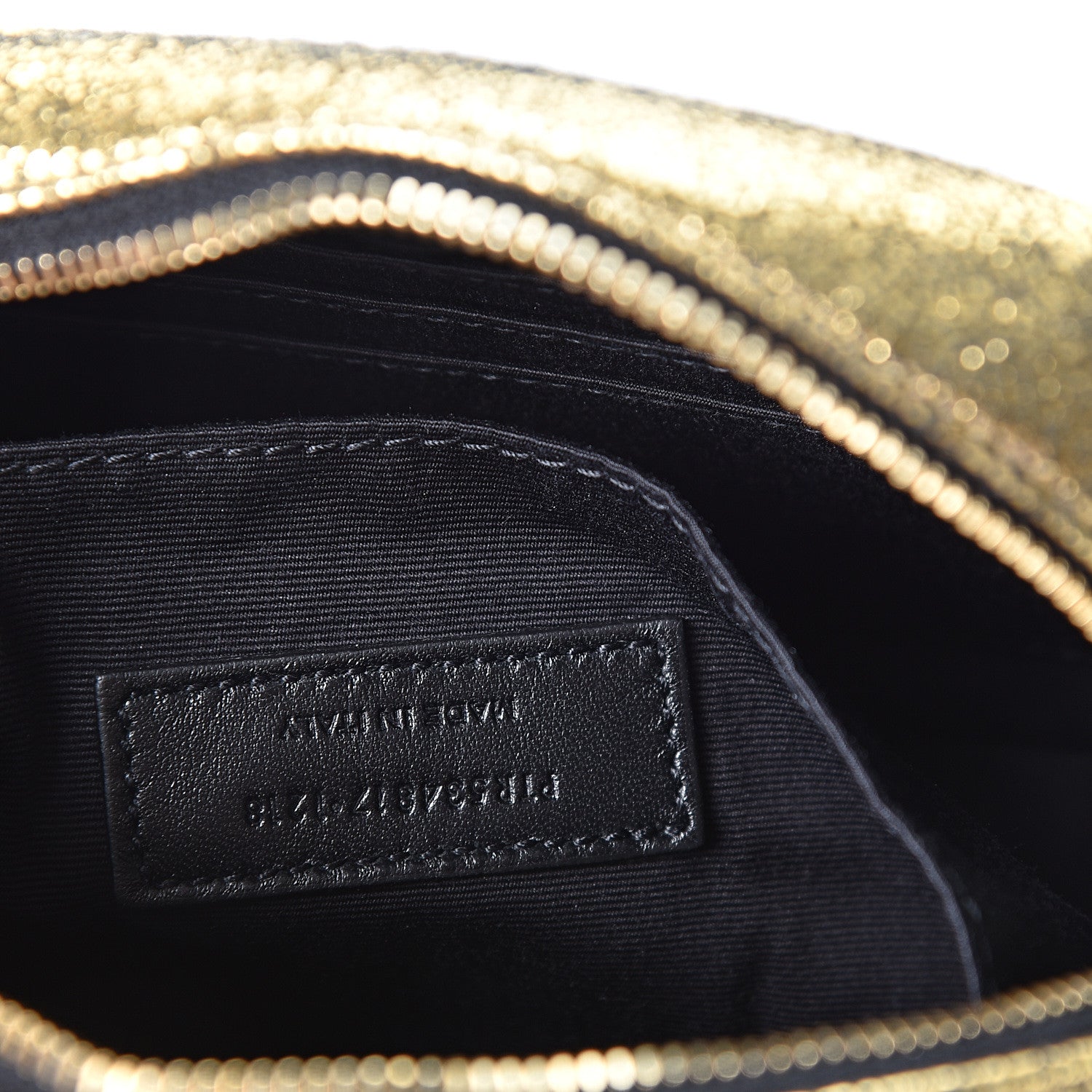Saint Laurent Crinkled Metallic Calfskin Matelasse Monogram Lou Belt Bag Gold 6 of 9